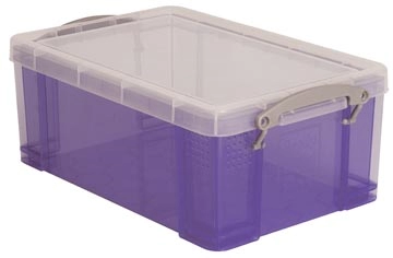 Een Really Useful Box opbergdoos 9 liter, transparant paars koop je bij best4office