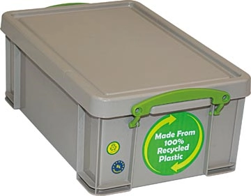 Een Really Useful Box opbergdoos 9 liter, gerecycleerd, grijs koop je bij Muys Kantoor & Kado